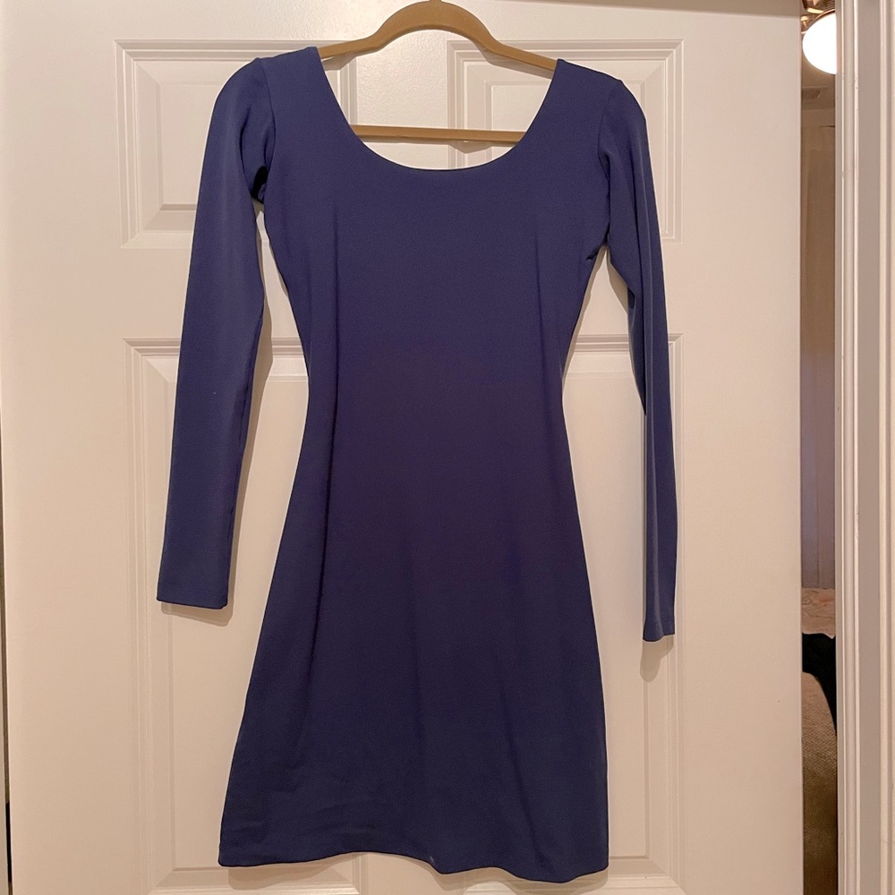 Long sleeve body forming dress